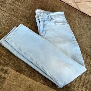 LOFT Light Wash Straight Leg Girlfriend Jeans